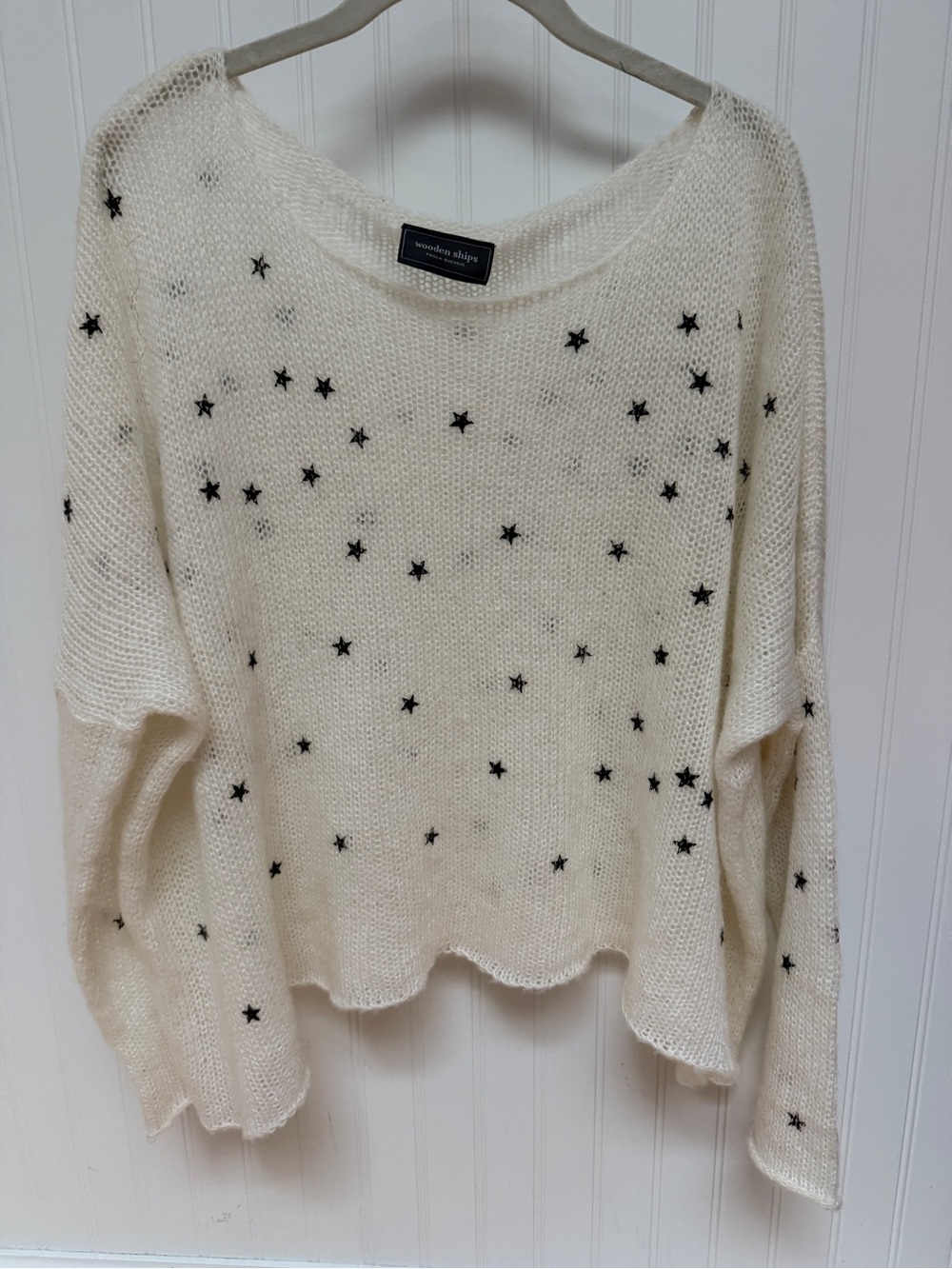 Wooden Ships by Paola Buendia Mohair Cream White Boutique Sweater Women’s M/L